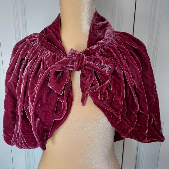 Lulu Guinness Jackets & Blazers - Vintage Style Velvet Cape Jacket